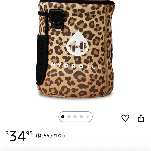2 Hydro Jug Half Gallon Water Jug Bottle Carriers Floral Cheetah Strap Workout - Picture 6 of 6